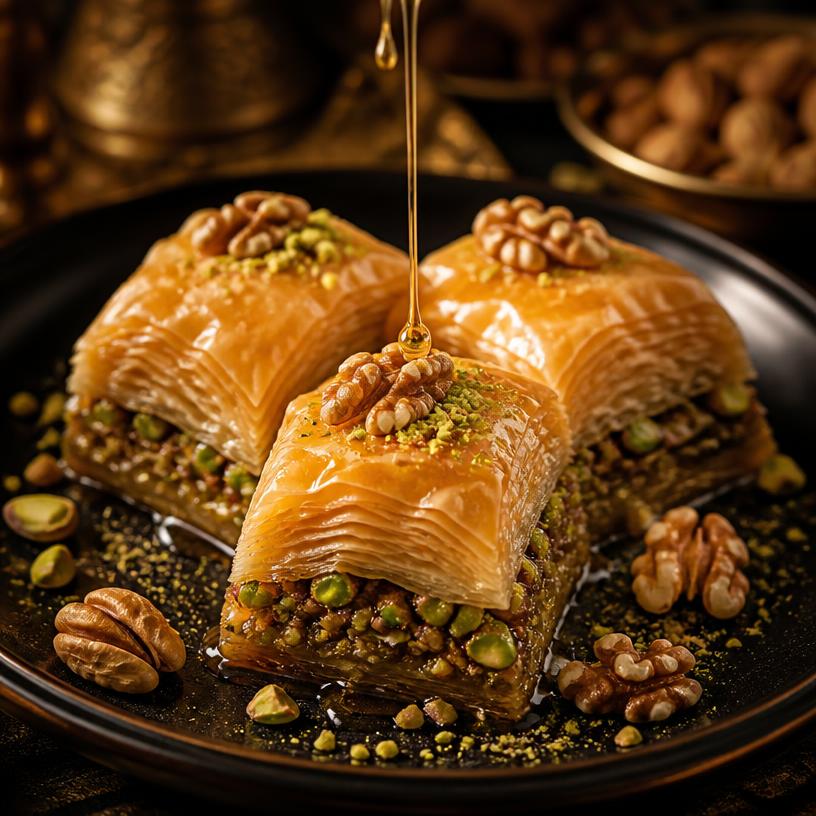 بقلاوة بالعسل والمكسرات